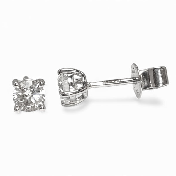 9ct White Gold 0.50ct Diamond Stud Earrings