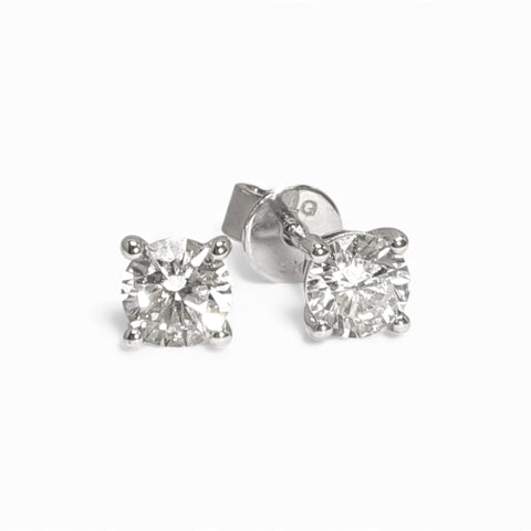 9ct White Gold 0.50ct Diamond Stud Earrings