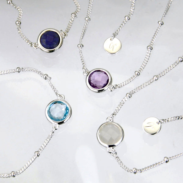 Christin Ranger Beaded Bracelets with Gemstone - Sterling Silver or Gold Vermeil