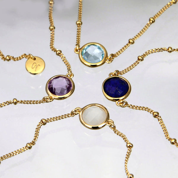 Christin Ranger Beaded Bracelets with Gemstone - Sterling Silver or Gold Vermeil