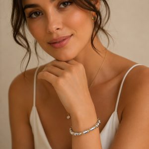 Aurelius – Silver & Gold Beaded Bracelet