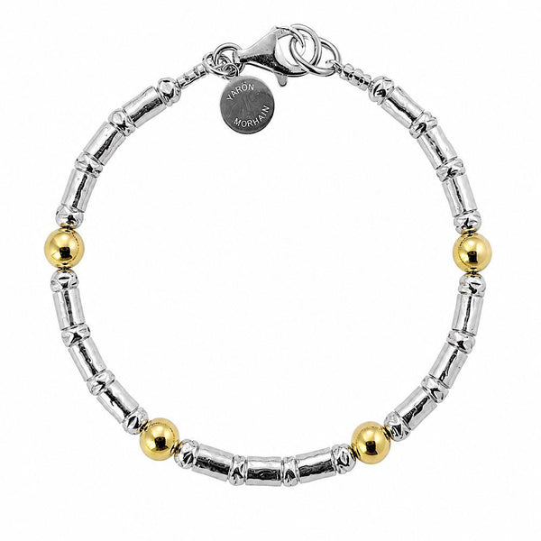 Borealis – Silver & Gold Beaded Bracelet