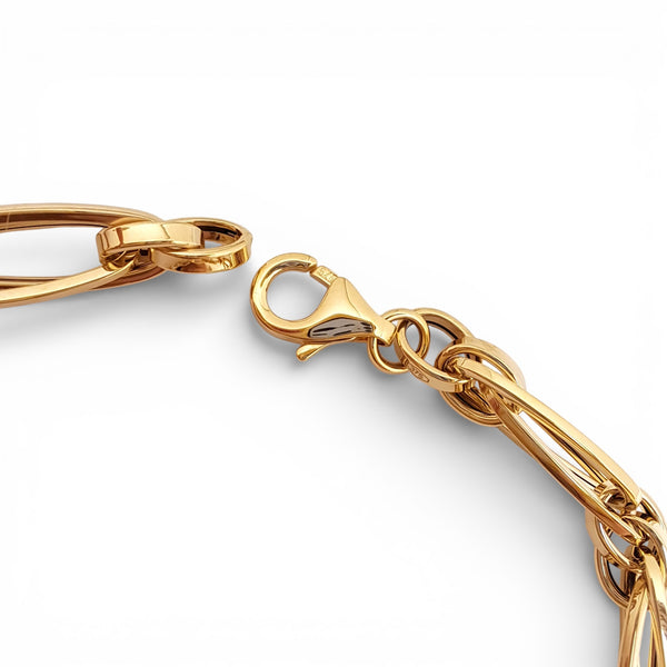 Double-Link 9ct Yellow Gold Chain Bracelet
