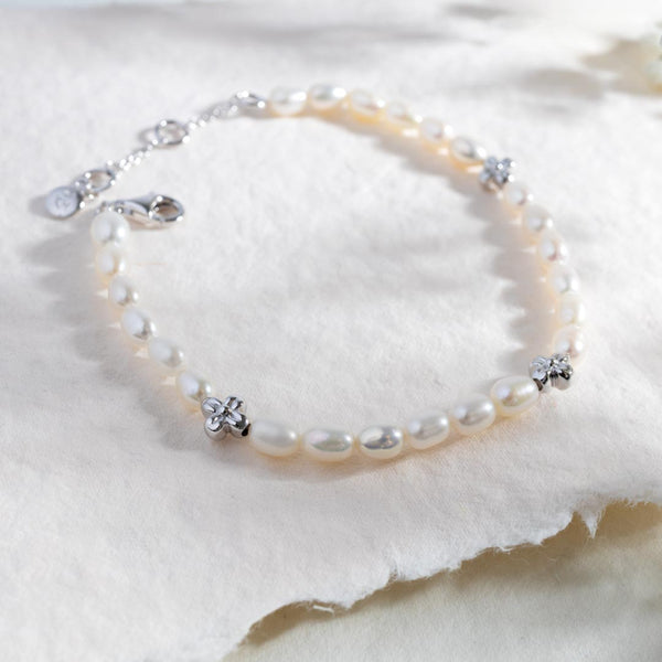 Kit Heath Blossom Flyte Honey Flower Rice Pearl Station Bracelet