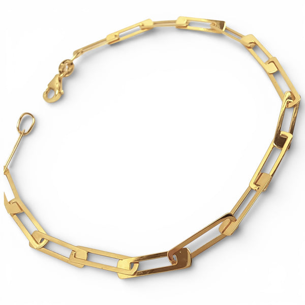 Interlocking Links 9ct Yellow Gold Bracelet