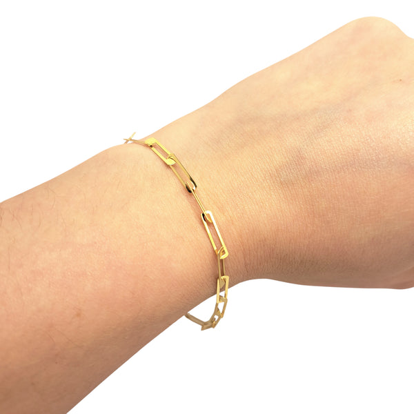 Interlocking Links 9ct Yellow Gold Bracelet