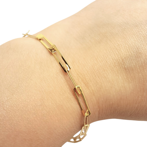 Interlocking Links 9ct Yellow Gold Bracelet