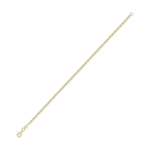 Round Tube Motif 9ct Yellow Gold Bracelet