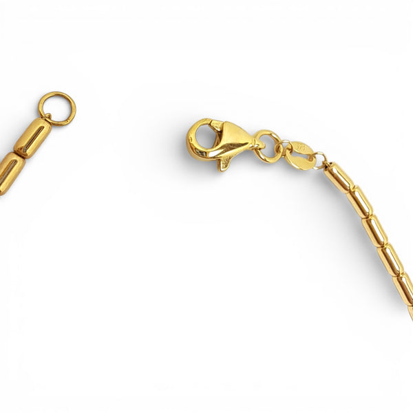 Round Tube Motif 9ct Yellow Gold Bracelet