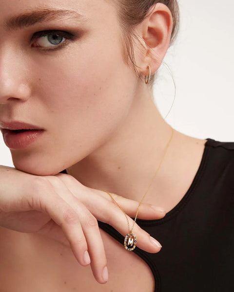 PDPAOLA Gemstone Letter Necklace