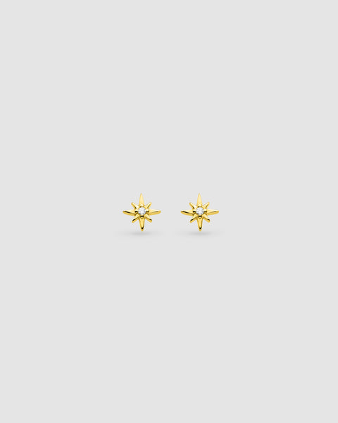Kit Heath Celeste North Star Gold Plated Petite Studs