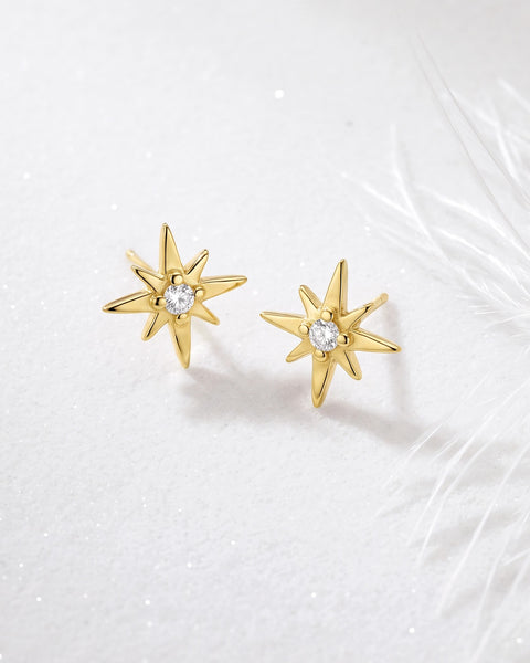 Kit Heath Celeste North Star Gold Plated Petite Studs