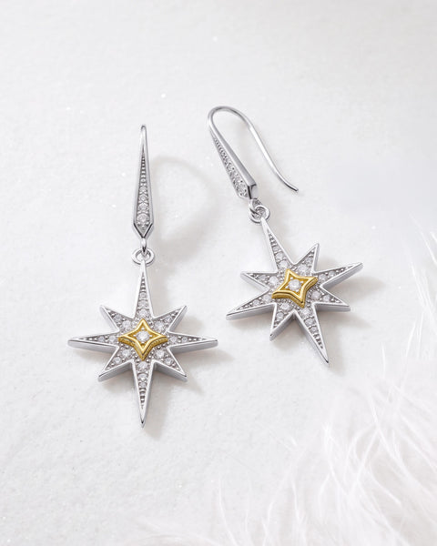 Kit Heath Céleste North Star Golden Two-Tone Drop Earrings