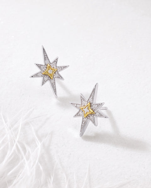Kit Heath Céleste North Star Golden Two-Tone Stud Earrings