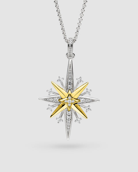 Kit heath Céleste North Starburst Golden Two-Tone Grande Slider Necklace
