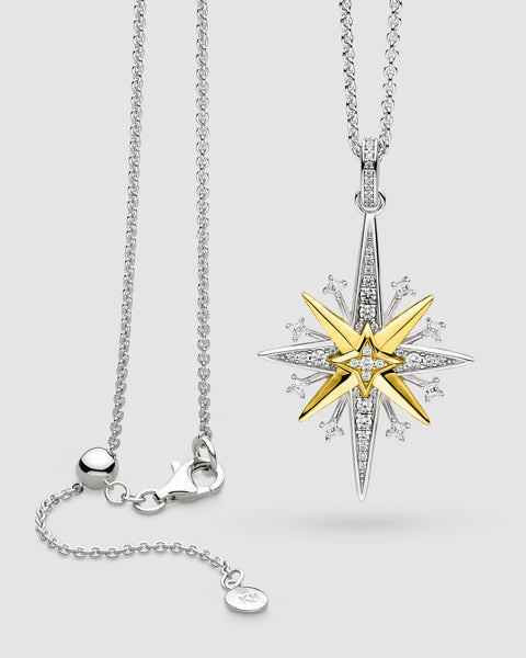 Kit heath Céleste North Starburst Golden Two-Tone Grande Slider Necklace