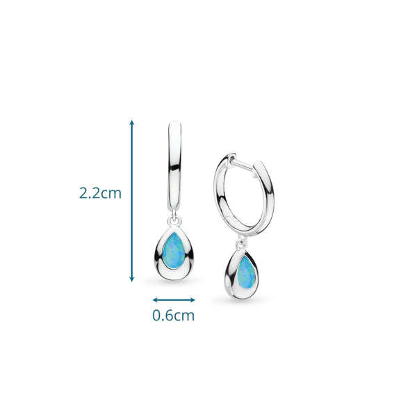 Kit Heath Coast Pebble Blue Opal Hoop Earrings