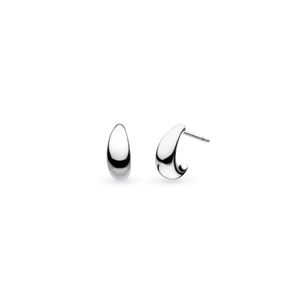 Kit Heath Coast Pebble Smooth Stud Hoop Earrings