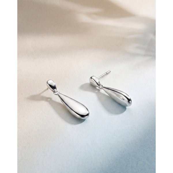 Coast Pebble Smooth Slim Stud Drop Earrings