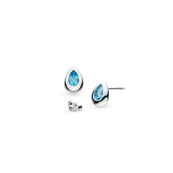 Kit Heath  Coast Pebble Swiss Blue Topaz Stud Earrings