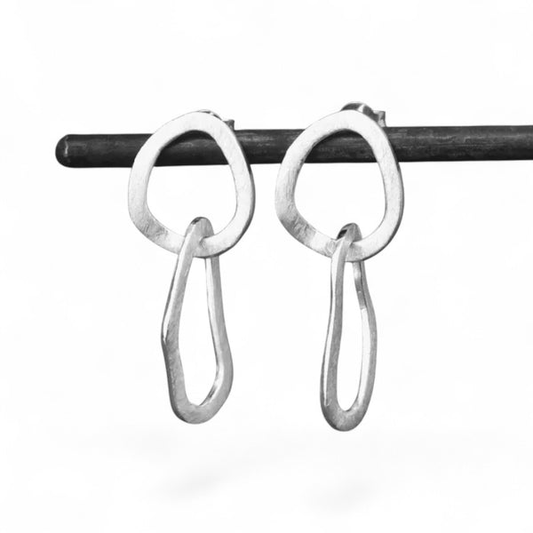 Beyond Biasa Brushed Organic Shapes Earrings