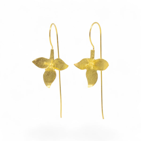 Beyond Biasa Three Petal Flower Drop Earrings