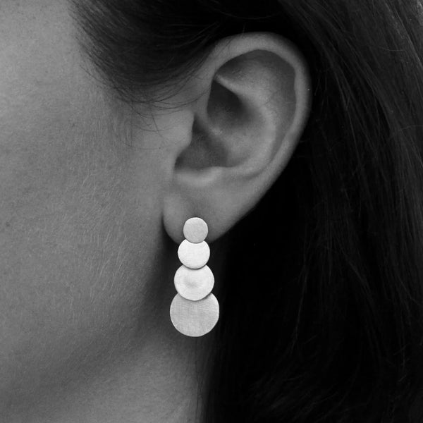 Beyond Biasa Brushed Circles Earrings