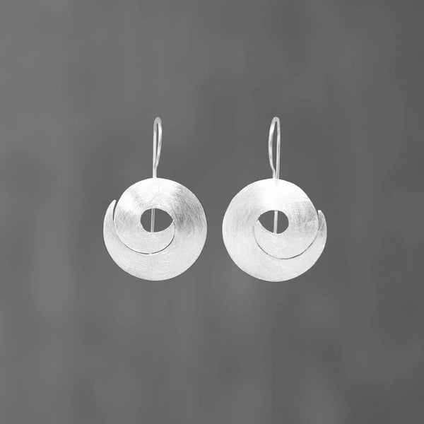 Beyond Biasa Brushed Swirl Drop Earrings