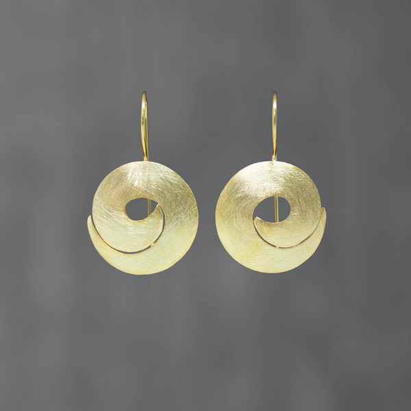 Beyond Biasa Brushed Swirl Drop Earrings