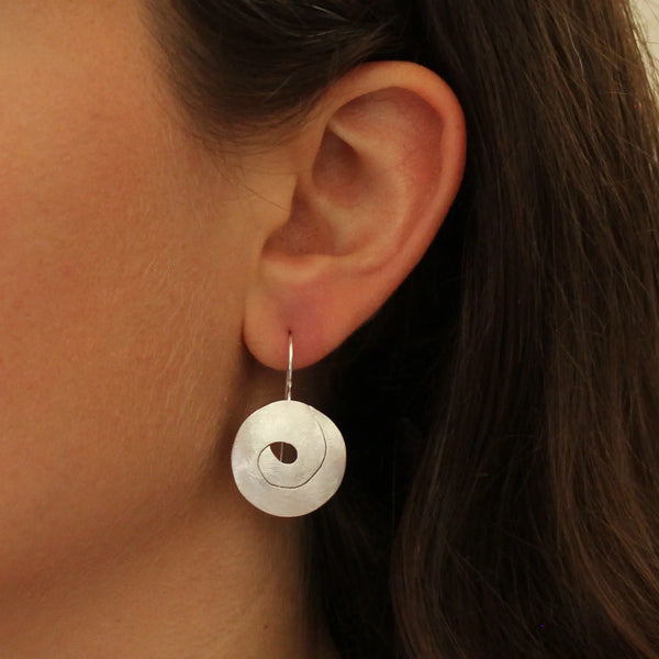 Beyond Biasa Brushed Swirl Drop Earrings