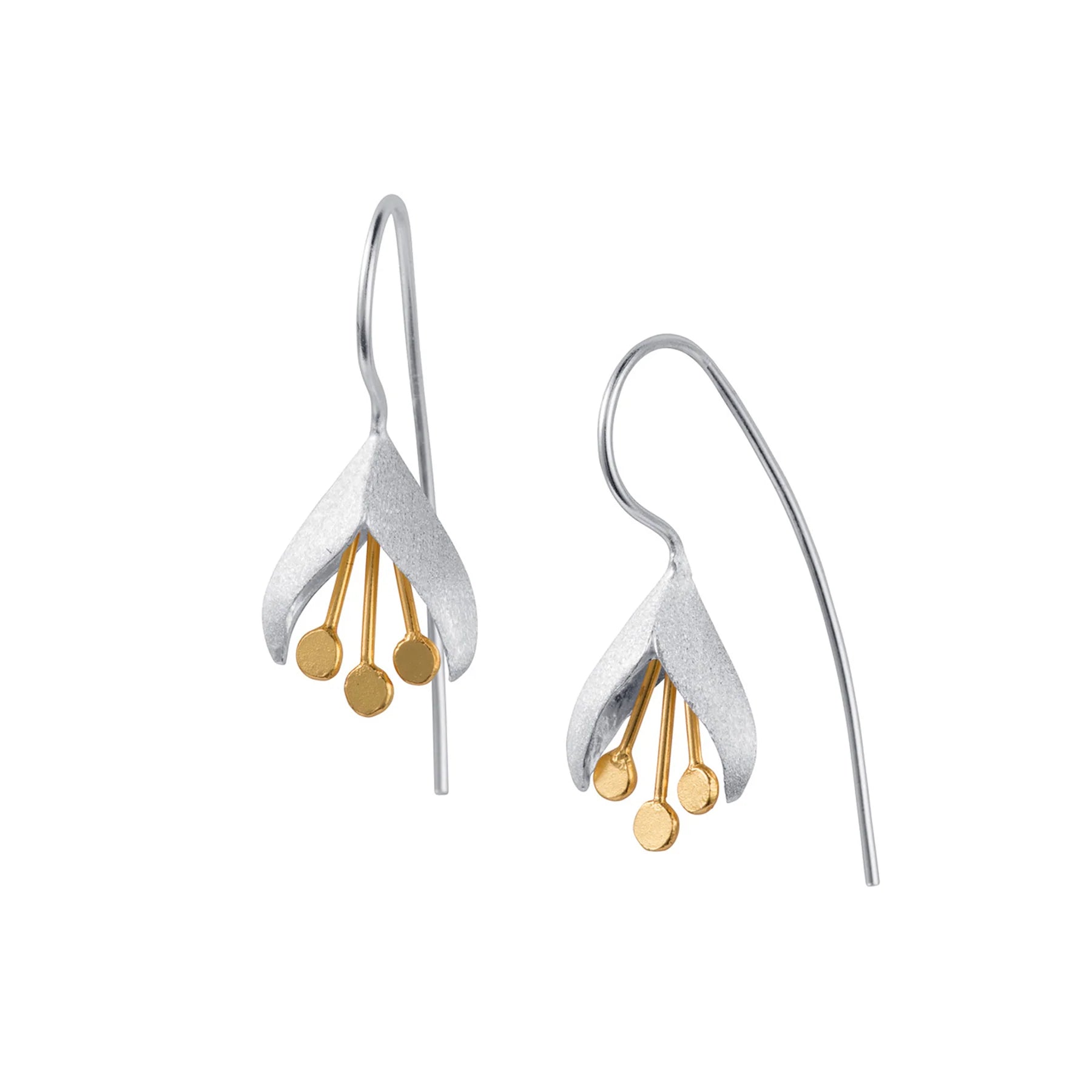 Christin Ranger Gold and Silver Snowdrop Earrings