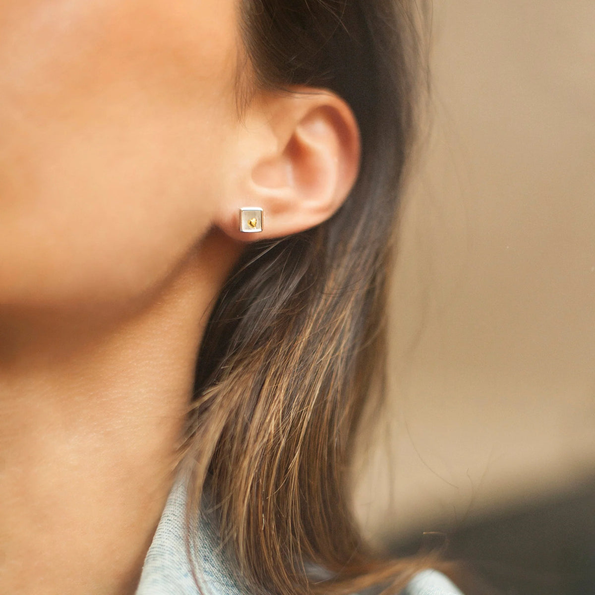 Christin Ranger Heart Of Gold Stud Earrings – WILDE JEWELLERY