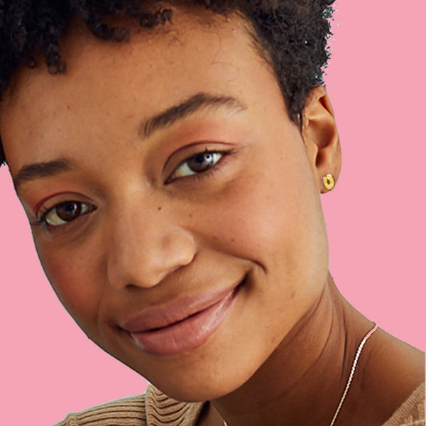 Christin Ranger Small Gold Horseshoe Stud Earrings