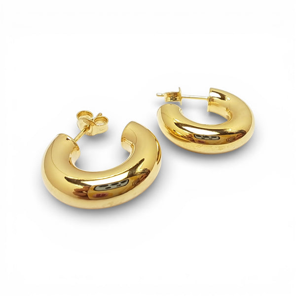 Chunky Half Hoop 9ct Yellow Gold Earring