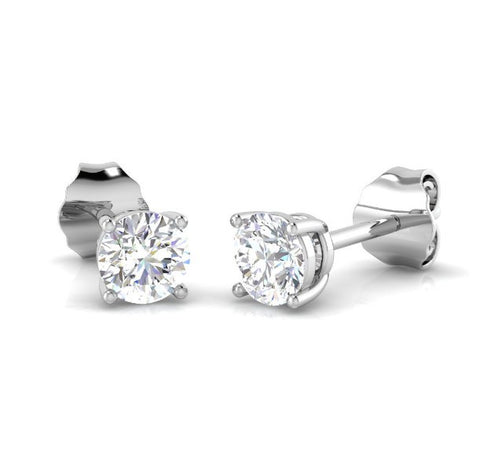 9ct White Gold 0.50ct Diamond Stud Earrings