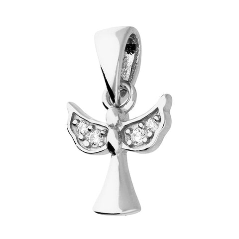 Dainty Angel Diamanté Pendant 18" Necklace