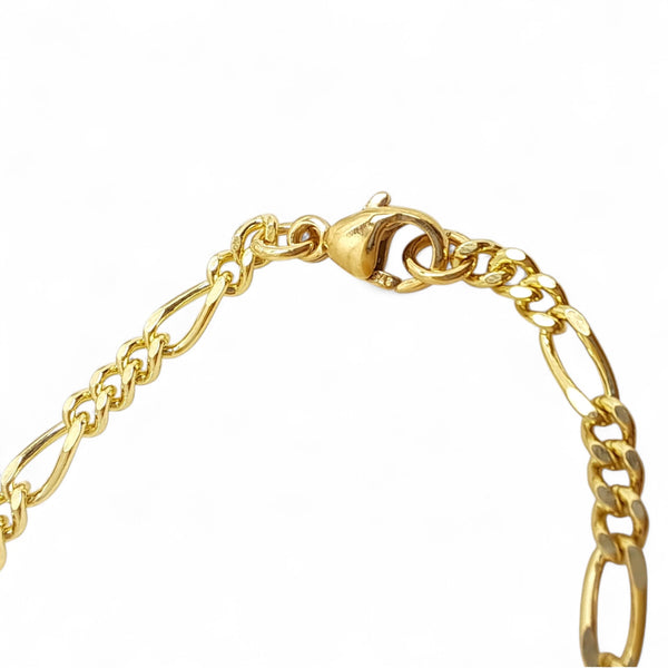 9ct Gold 18" Filed Figaro Chain Necklace - Heavy Weight