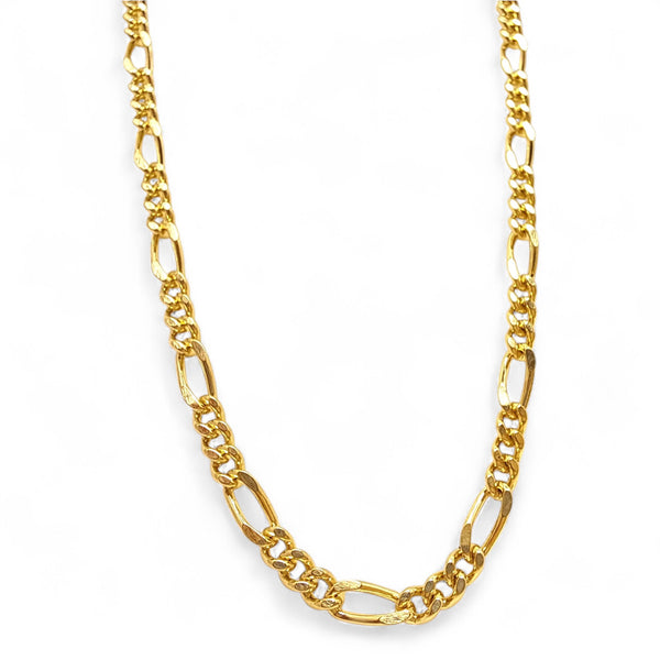 9ct Gold 18" Filed Figaro Chain Necklace - Heavy Weight