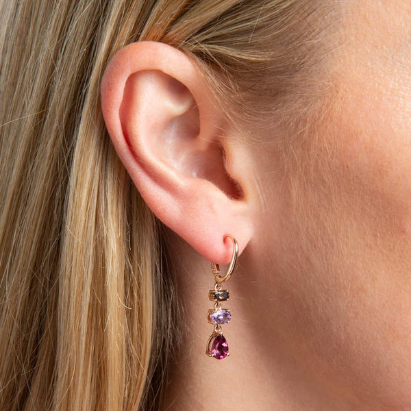 Semi-Precious French Hook Earrings