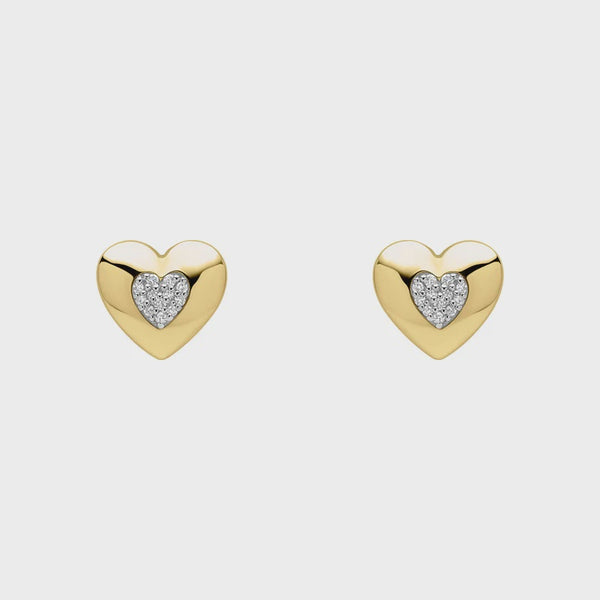 Pavé Diamond Heart Earrings