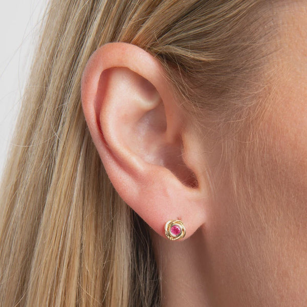 Fura Ruby Stud Earrings