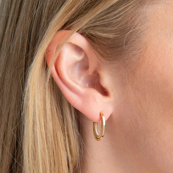 Rope Twist Open Hoop Earrings