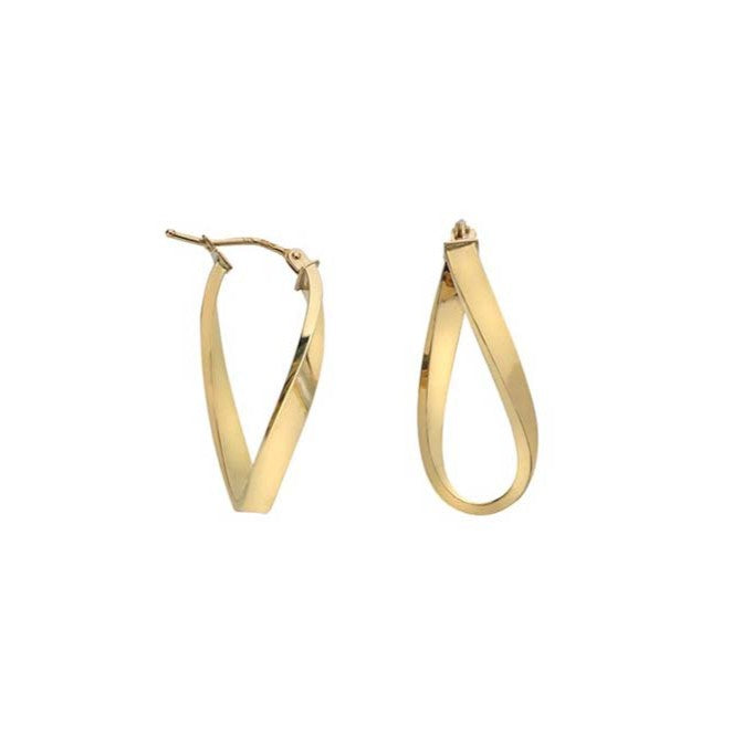Fluid 9ct Gold Hoop Earrings