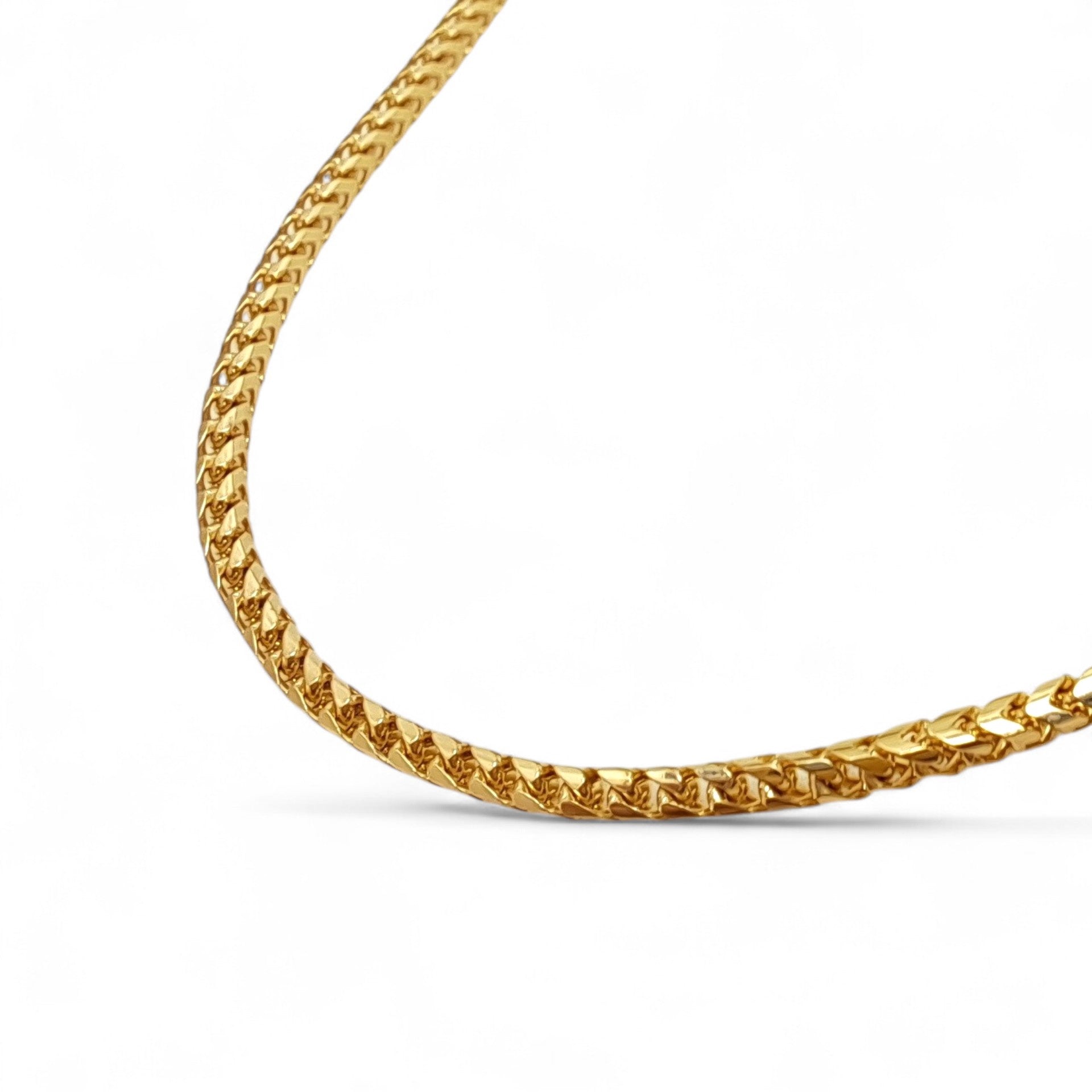 9ct Gold 16-18" Franco Fox Chain Necklace - Heavy Weight