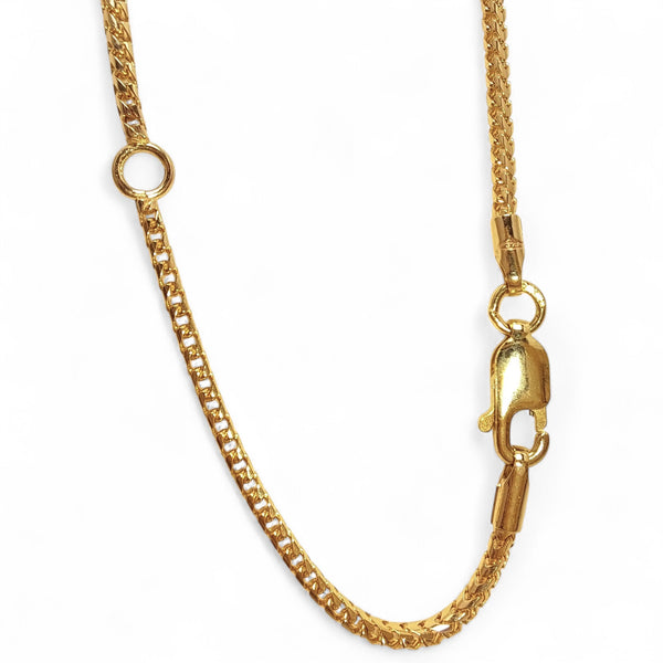 9ct Gold 16-18" Franco Fox Chain Necklace - Heavy Weight