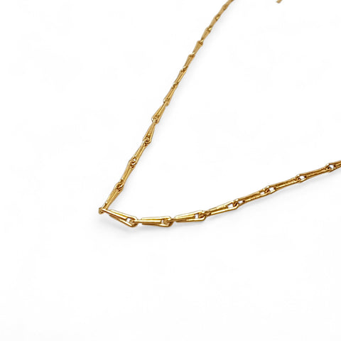 9ct Gold 16-18" Half Hayseed Chain Necklace