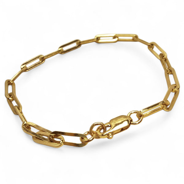 9ct Gold 7.5" Square Trace Bracelet