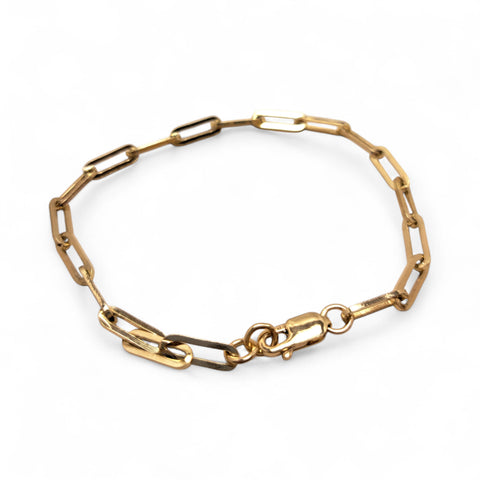 9ct Gold 7.5" Square Trace Bracelet