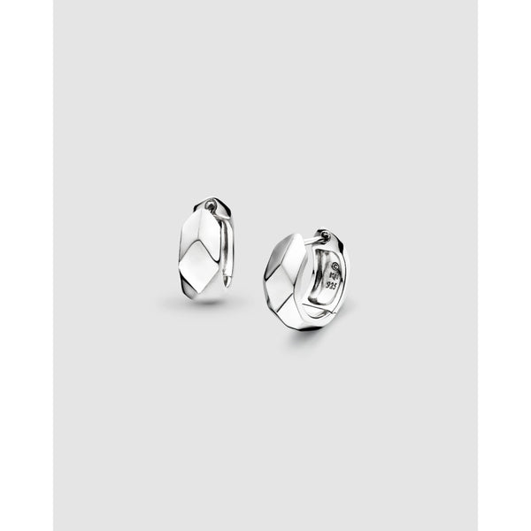 Glint Geo Wide Hoop Earrings