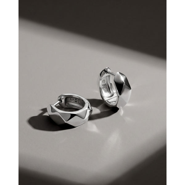 Glint Geo Wide Hoop Earrings